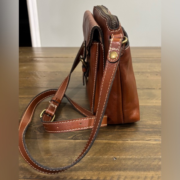 Patricia Nash Brown Leather Crossbody Bag - Picture 5 of 14